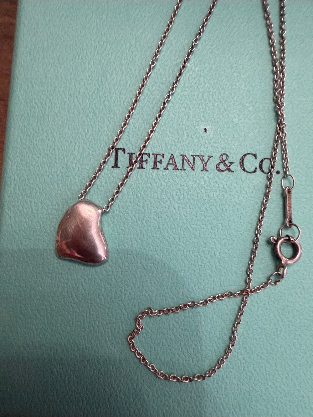 Auth TIFFANY & Co Paloma Picasso Sterling Silver Full Heart Pendant - Picture 13 of 13